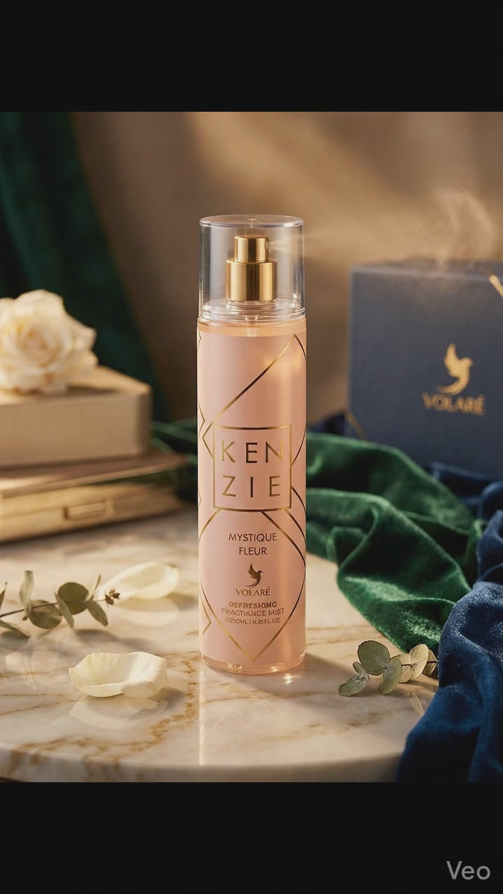 Kenzie Mystique Fleur - Brume Parfumée Rafraîchissante par Volare - Parfum pour une Sensation Élégante et Naturelle
