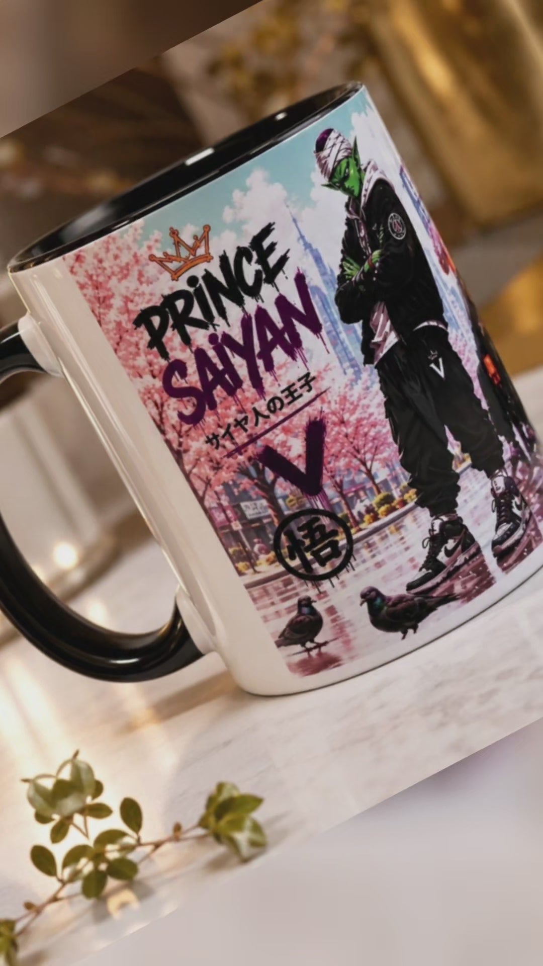 Mug Prince Saiyan –Style Streetwear – Cadeau Fan Manga – Impression Sublimation Haute Qualité