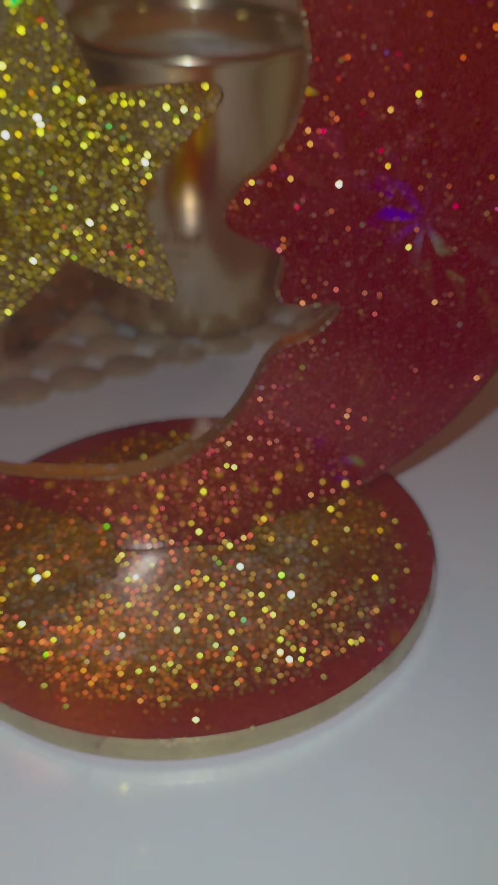 Figurine décorative Lune & Étoile – Éclats des 1001 Nuits