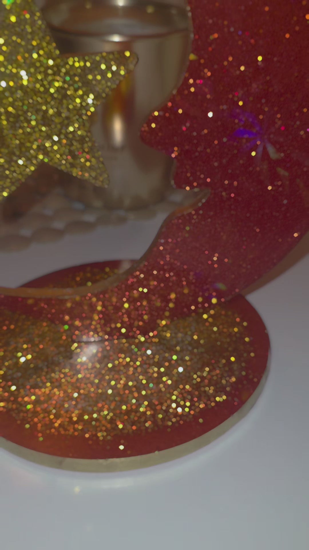 Figurine décorative Lune & Étoile – Éclats des 1001 Nuits