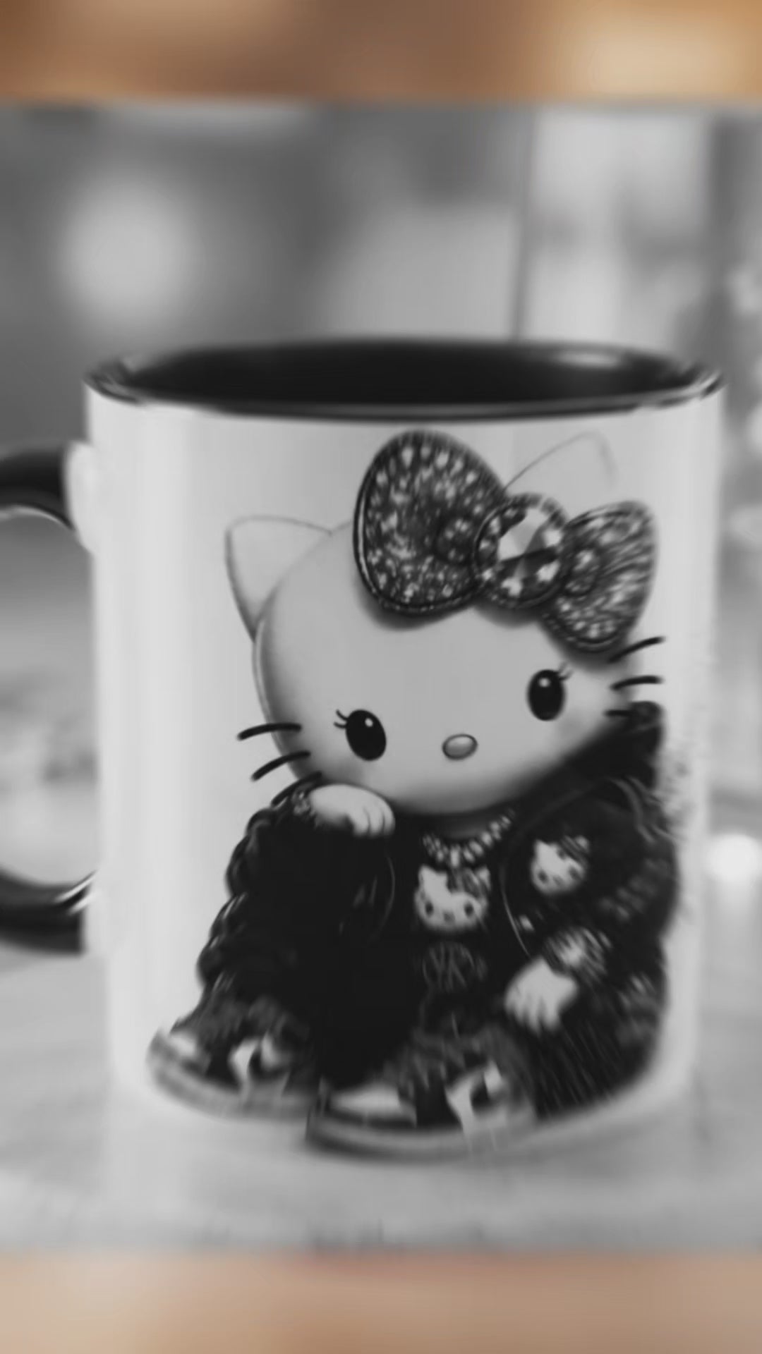 Mug Kawaii Street Style 300 ml – Tasse Design Rose – Cadeau Original