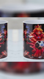 Mug céramique style manga football – Tasse originale 300 ml – Cadeau pour fan d'anime et de sport – Idée cadeau unique