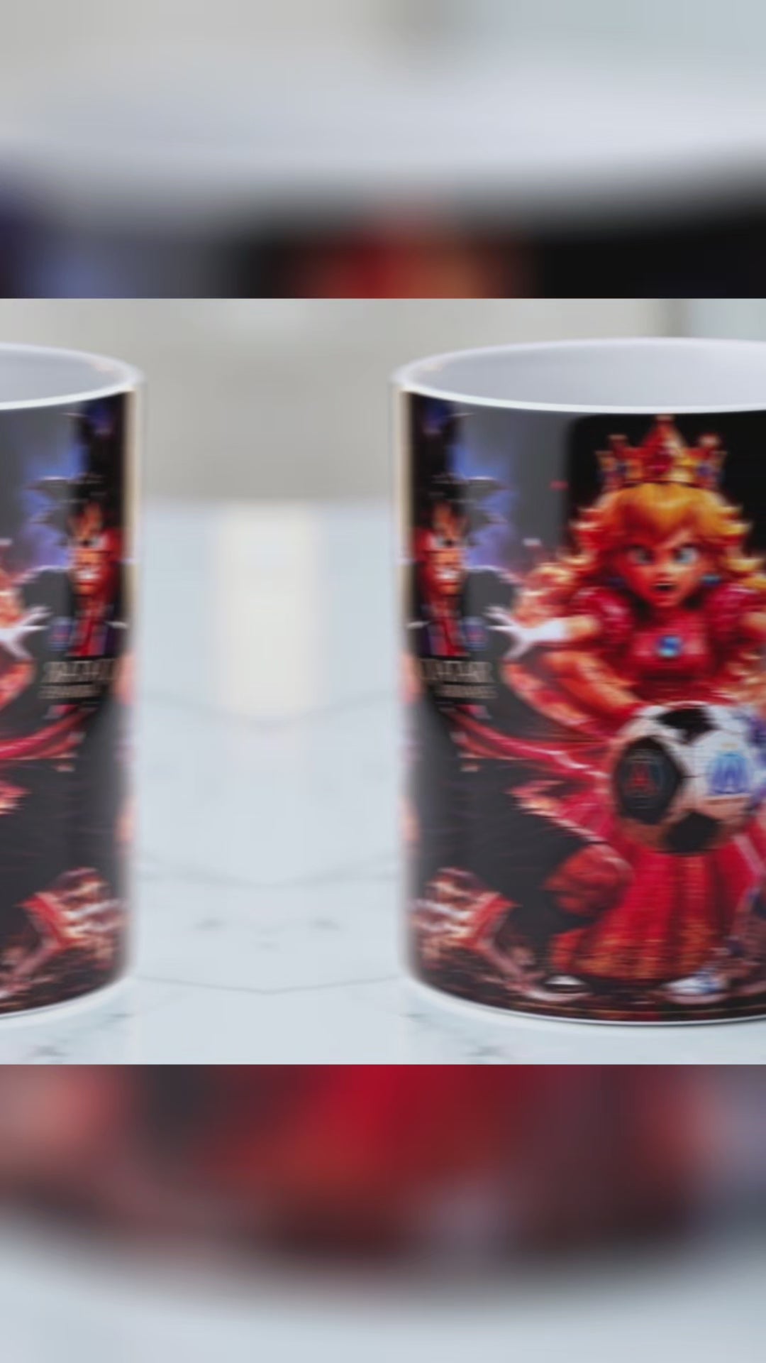 Mug céramique style manga football – Tasse originale 300 ml – Cadeau pour fan d'anime et de sport – Idée cadeau unique