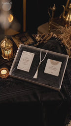 Coffret de prière luxe noir – Tapis personnalisable 70x110 cm, Citadelle du Musulman & Musc Tahara Vanille