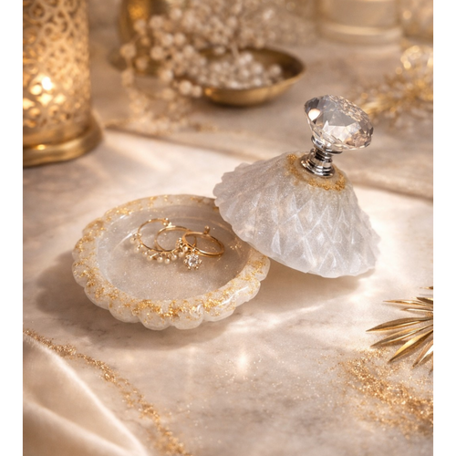 Boîte Bijoux Orientale en Résine – Fait Main