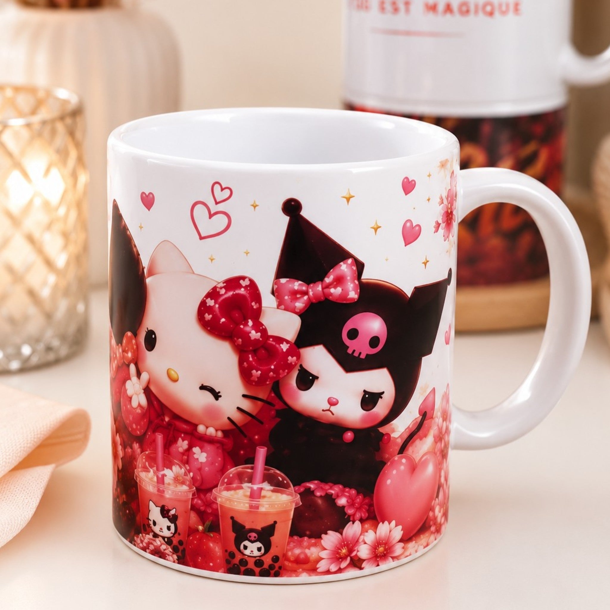 Tasse personnalisée style kawaii – Mug avec prénom – Idée cadeau originale