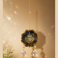Suspension artisanale en résine avec calligraphie arabe – Décoration spirituelle élégante