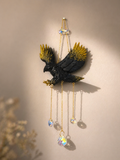 🖤 Oiseau Mystique – Attrape-Lumière Doré