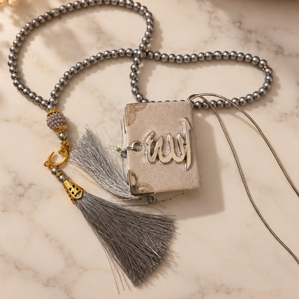 Mini Coran avec Tasbih Assorti – Cadeau Musulman Élégant