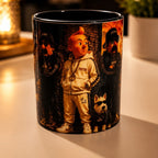 Mug Street Urbain – Tasse Noire 300 ml Design Cartoon & Voiture