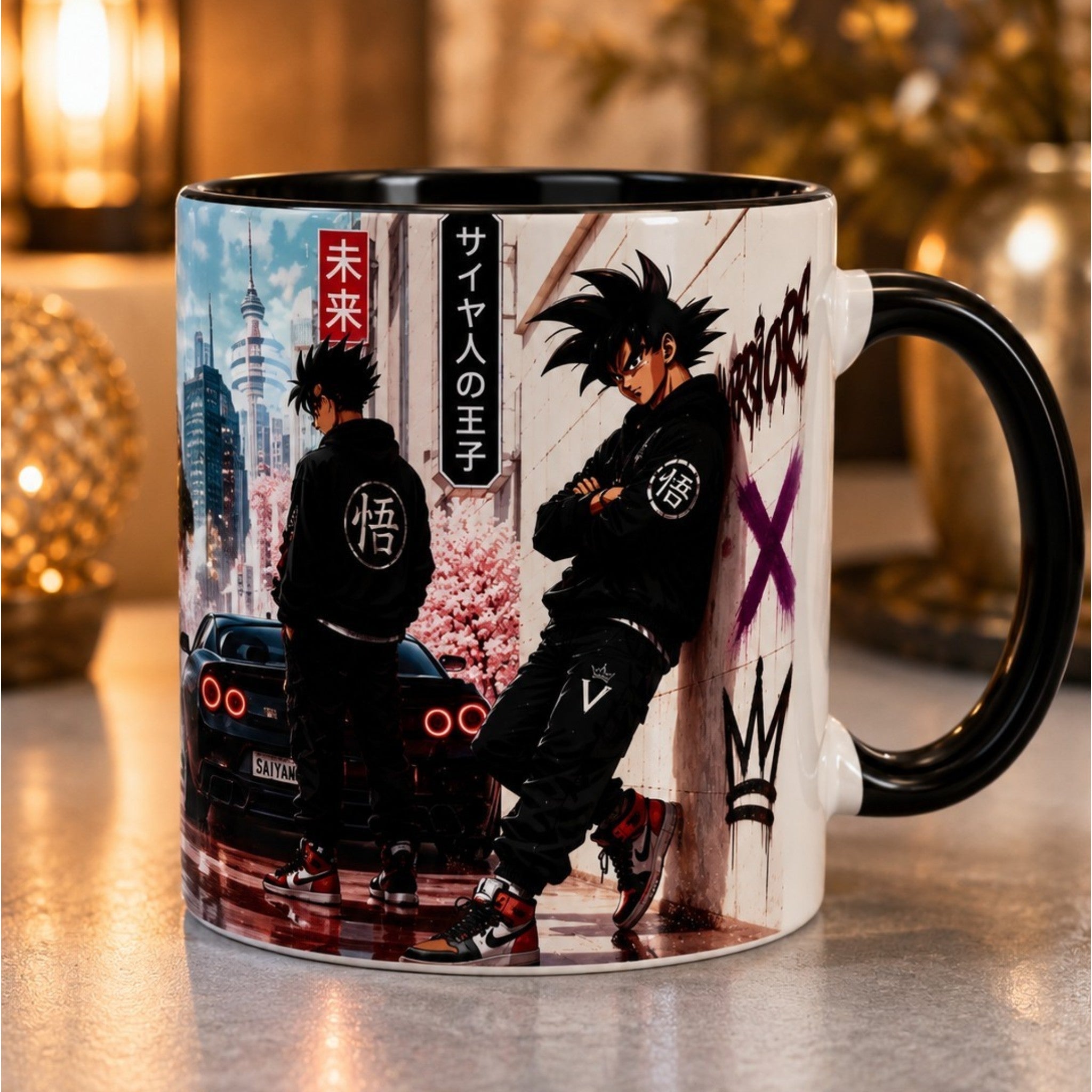 Mug Prince Saiyan –Style Streetwear – Cadeau Fan Manga – Impression Sublimation Haute Qualité