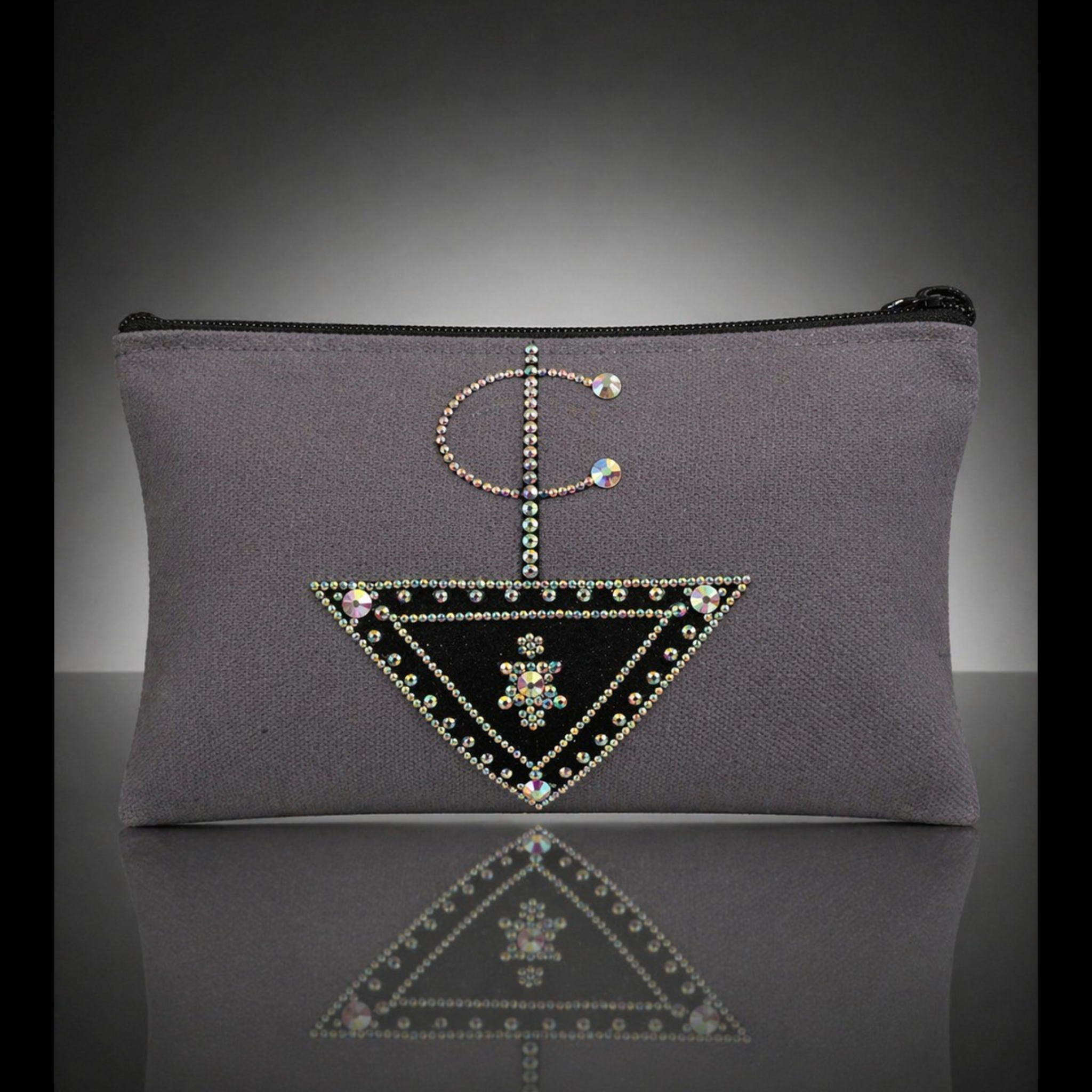 Pochette artisanale Fait Main avec Strass Holographiques – Élégante 20x11 cm