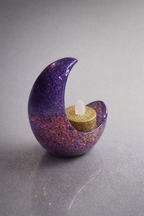 Bougeoir Lune en résine – Décoration artisanale