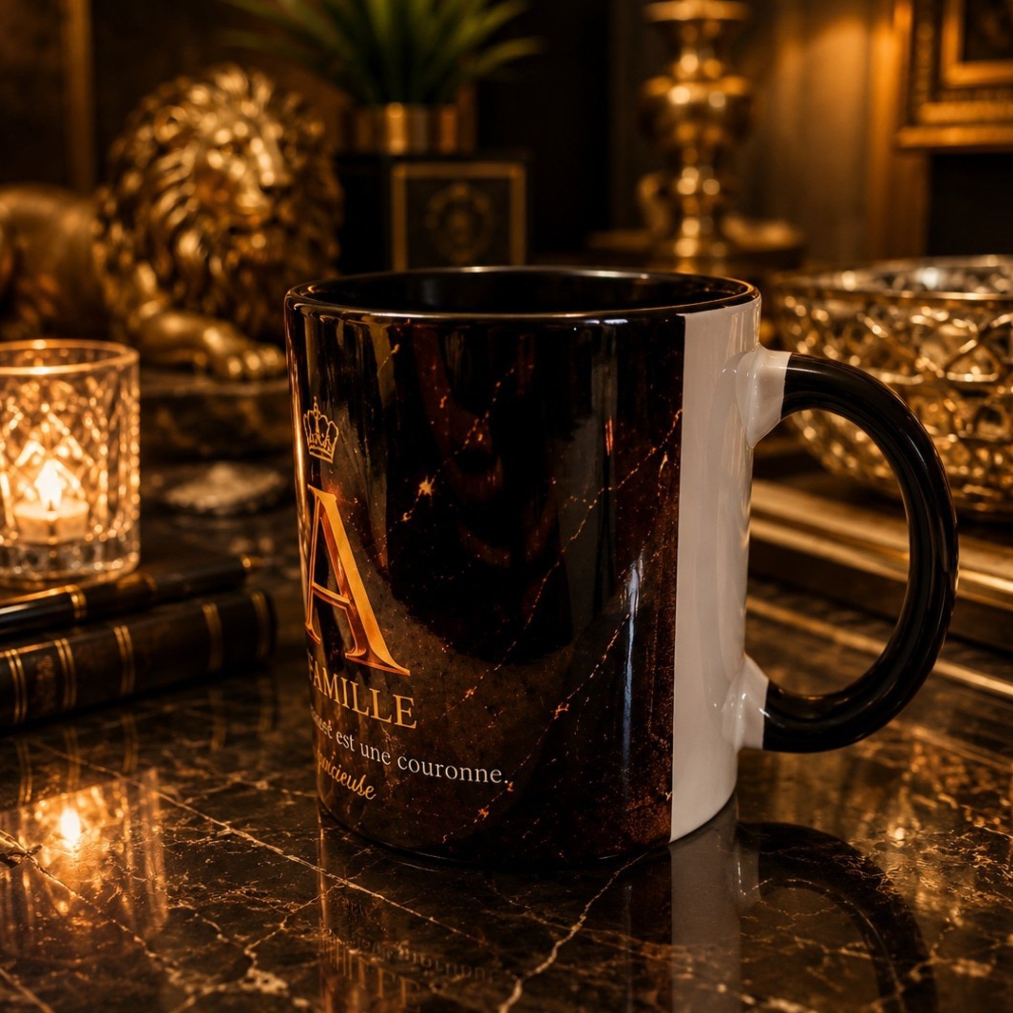 Mug Papa Le Roi de Notre Famille – Cadeau Original Fête des Pères – Tasse Céramique 300 ml