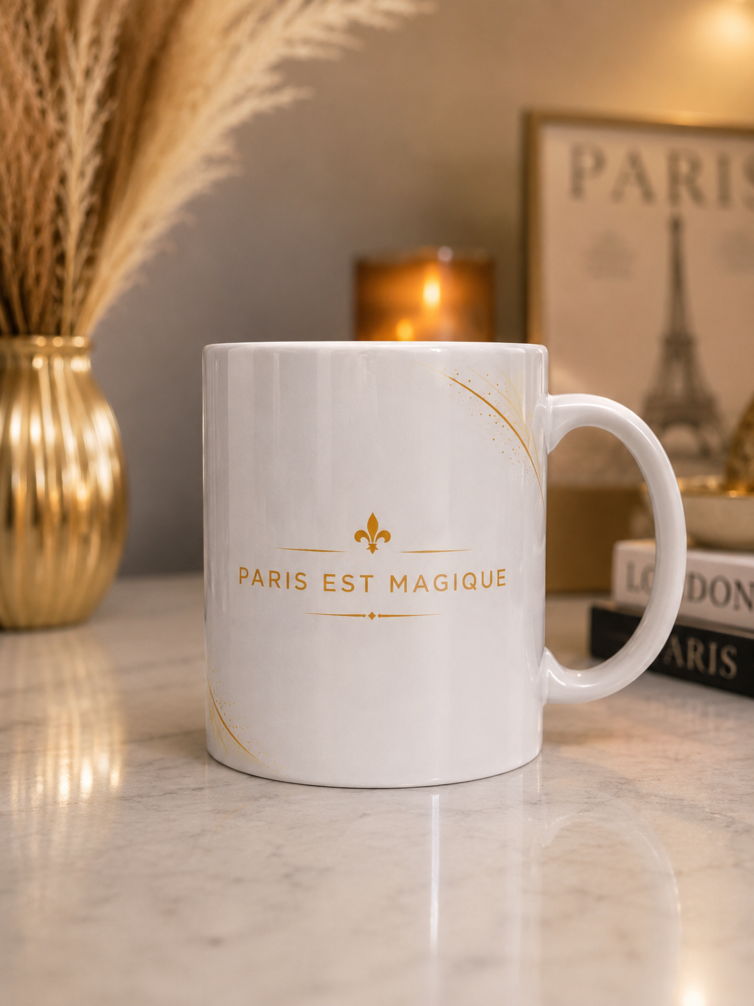 Mug PSG Blanc – 300 ml | Paris est Magique