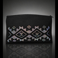 Pochette Kabyle Strass Holographiques Fait Main – Pochette Élégante 20x11 cm