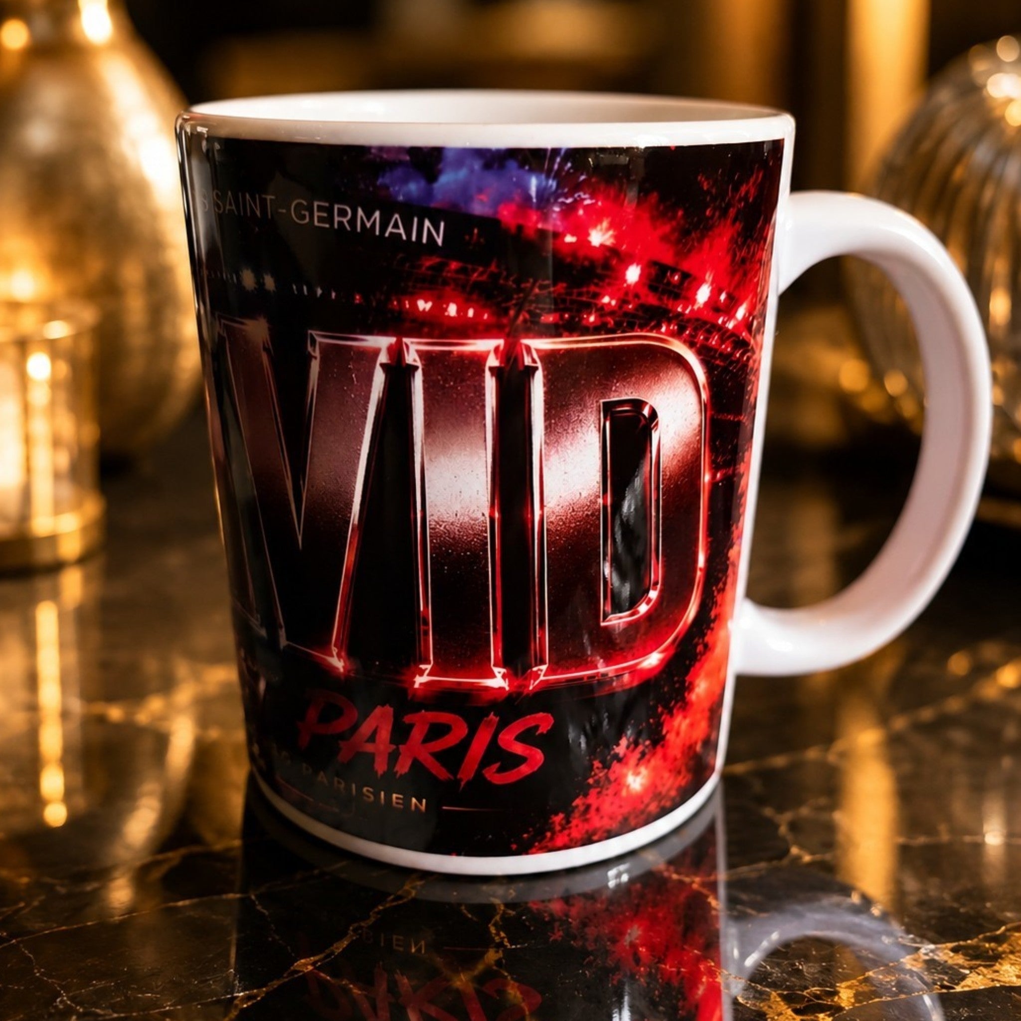 Mug Football Personnalisé – Design Stade & Prénom – Tasse Céramique 300 ml