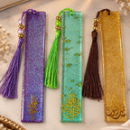 Marque-page en résine fait main – Calligraphie dorée – Cadeau élégant