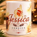 Mug personnalisé Corse – Prénom au choix | Île de Beauté