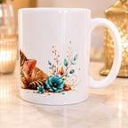 Mug Chatons Adorables 300 ml – Tasse Chat Fleurie – Cadeau Amoureux des Chats