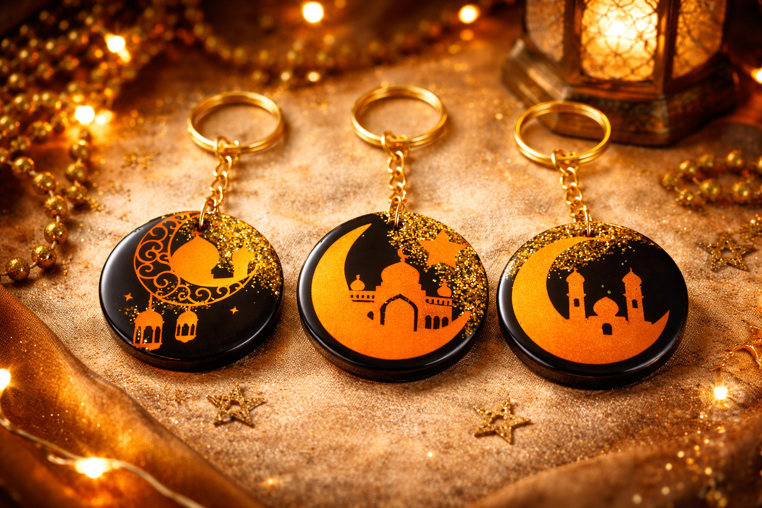 Porte-clé en résine – Collection Noor, Qamar & Najm