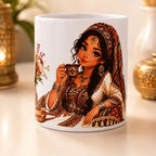 Mug Kabyle Femme Amazighe – Tasse 300 ml Inspiration Berbère
