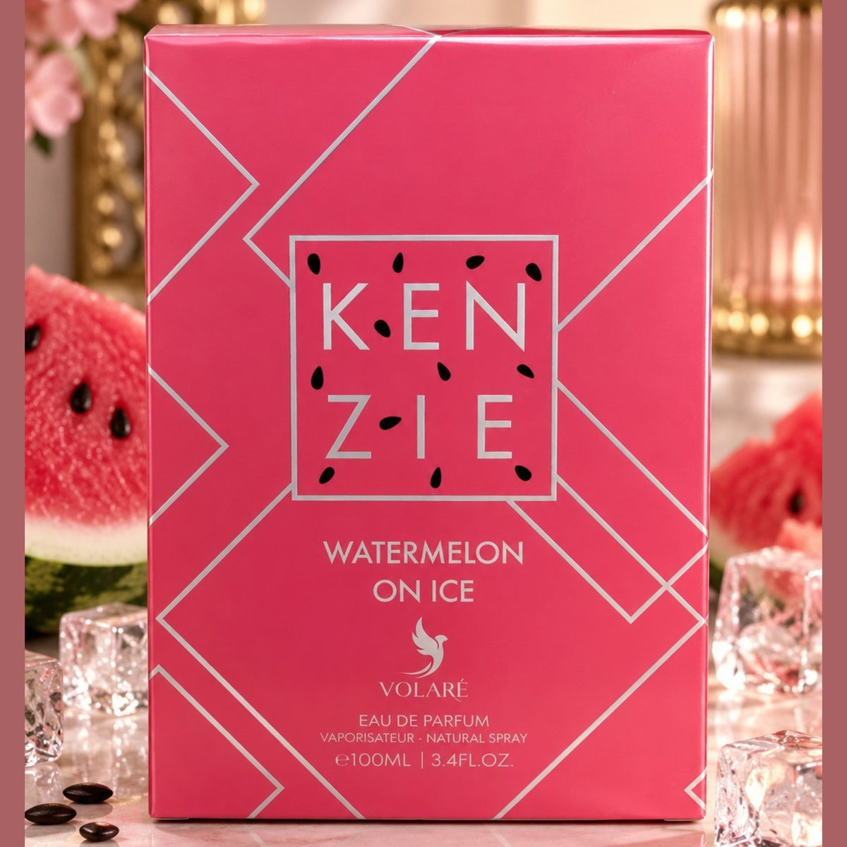 Kenzie Watermelon On Ice Volaré – Eau de Parfum Femme 100 ml – Parfum Fruité Frais & Gourmand