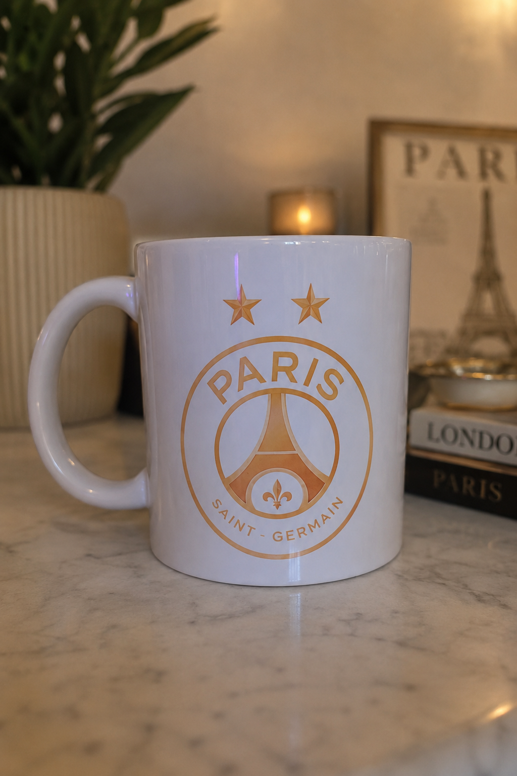 Mug PSG Blanc – 300 ml | Paris est Magique