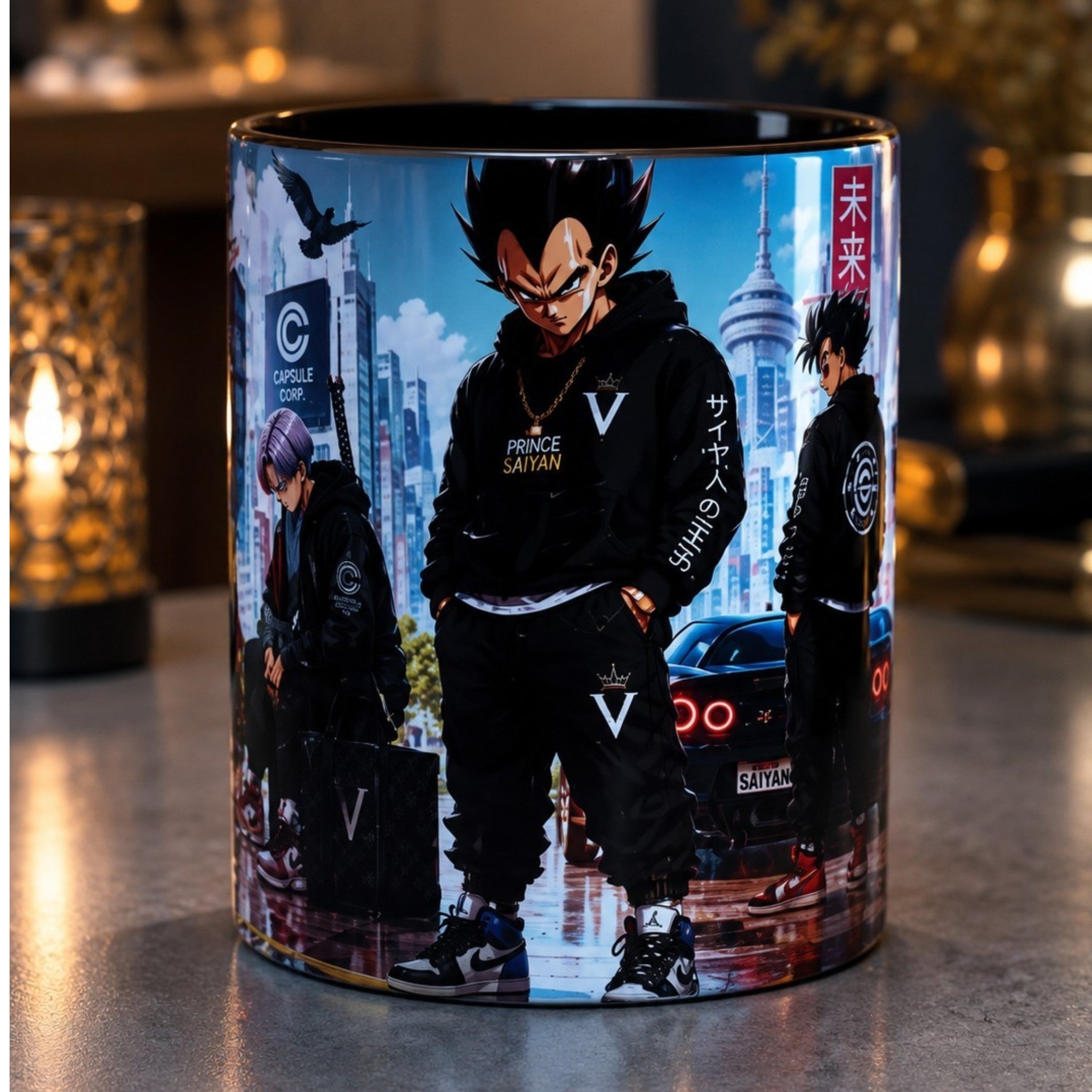 Mug Prince Saiyan –Style Streetwear – Cadeau Fan Manga – Impression Sublimation Haute Qualité