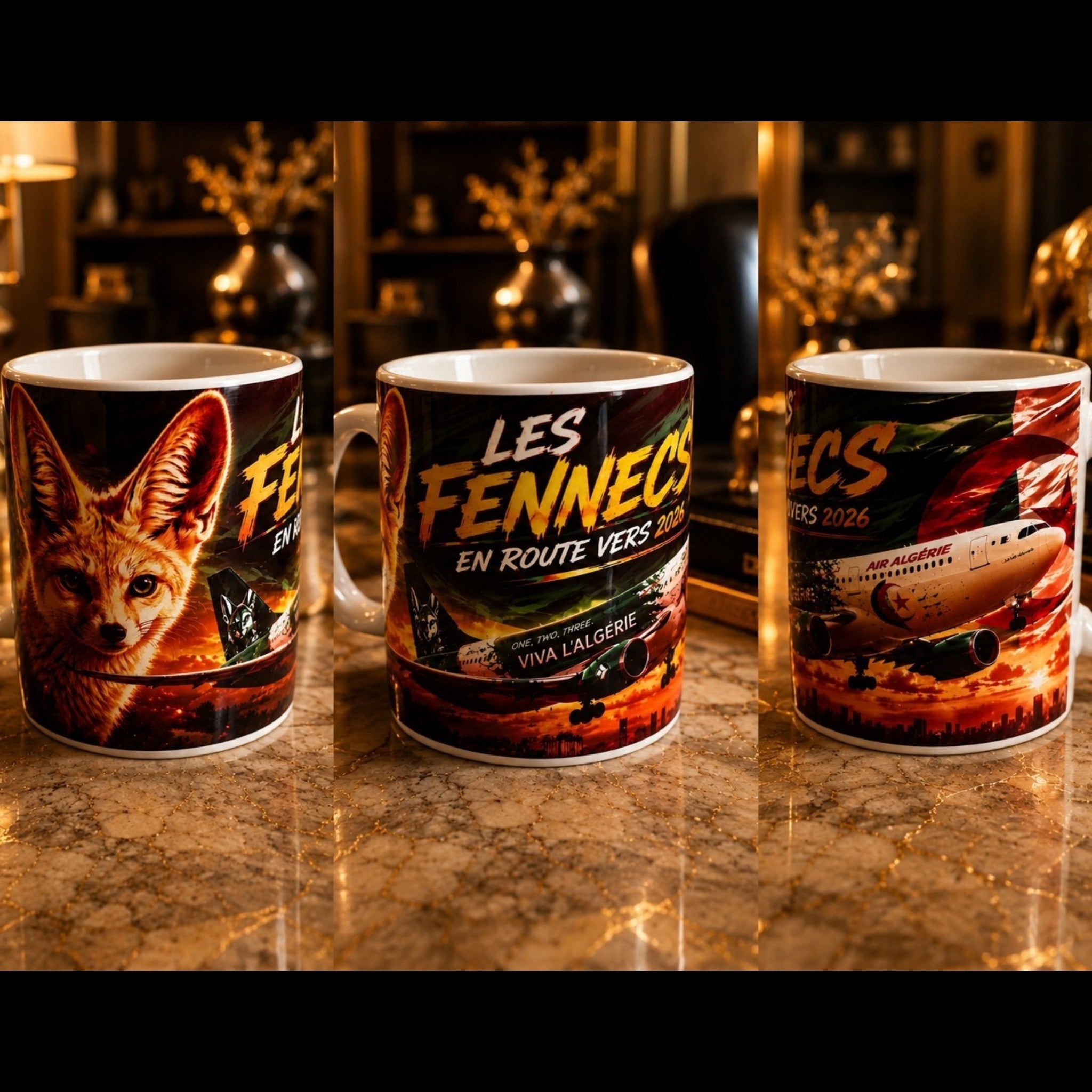Mug Les Fennecs 2026 – Air Algérie | Tasse Supporter Algérie
