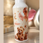 Gourde personnalisée prénom – Cadeau de naissance, anniversaire ou baptême – Design ourson de luxe