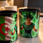 Mug Dragon Ball Algérie – Tasse Personnalisée Manga & Drapeau Algérien 300 ml