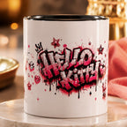 Mug Kawaii Street Style 300 ml – Tasse Design Rose – Cadeau Original