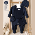Ensemble bébé personnalisé 0-3 mois – 5 pièces en coton (Made in Portugal)