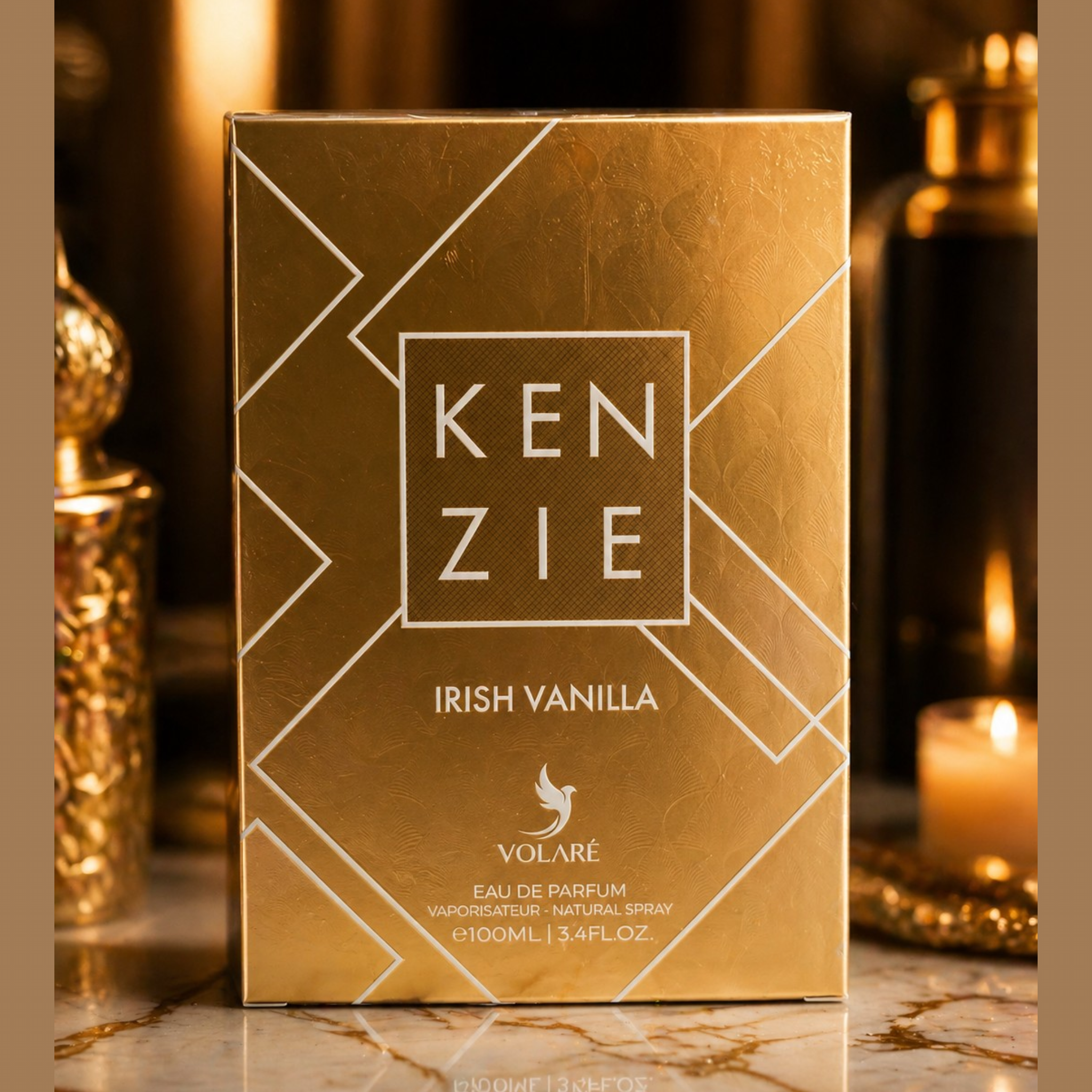 Kenzie Irish Vanilla 100ml – Parfum Homme/Femme Vanille Intense – Volaré