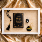 Coffret Spirituel "Sabar" – Tapis de Prière Personnalisable (70x110cm) & Porte-clé en Résine