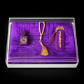 Coffret Cadeau Prière Personnalisé Tapis Velours Violet Parfum & Marque-page Résine Fait Main Idéal pour Cadeaux