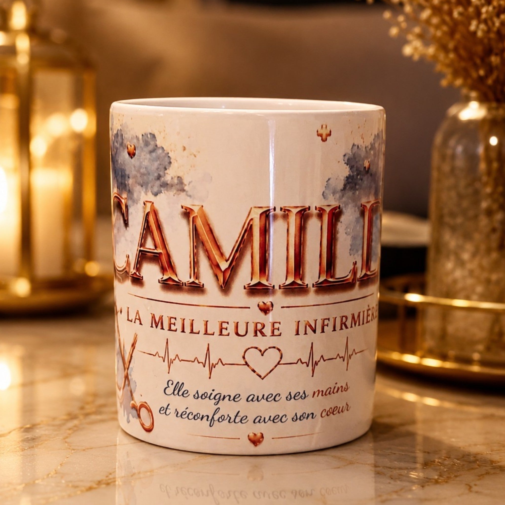Mug personnalisé Infirmière – Cadeau personnalisé avec le prénom de votre choix – Tasse 300 ml
