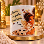 Mug humour femme Ange & Diablesse – Tasse drôle “J’hésite…” – Idée cadeau originale