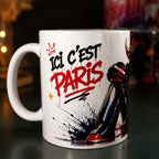 Mug Robot Inspiré Goldorak Style Paris – Tasse Céramique 300 ml – Idée Cadeau Geek, Manga, Collection