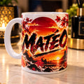 Mug Manga Personnalisé avec Prénom – Tasse 300 ml – Cadeau Fan d’Anime