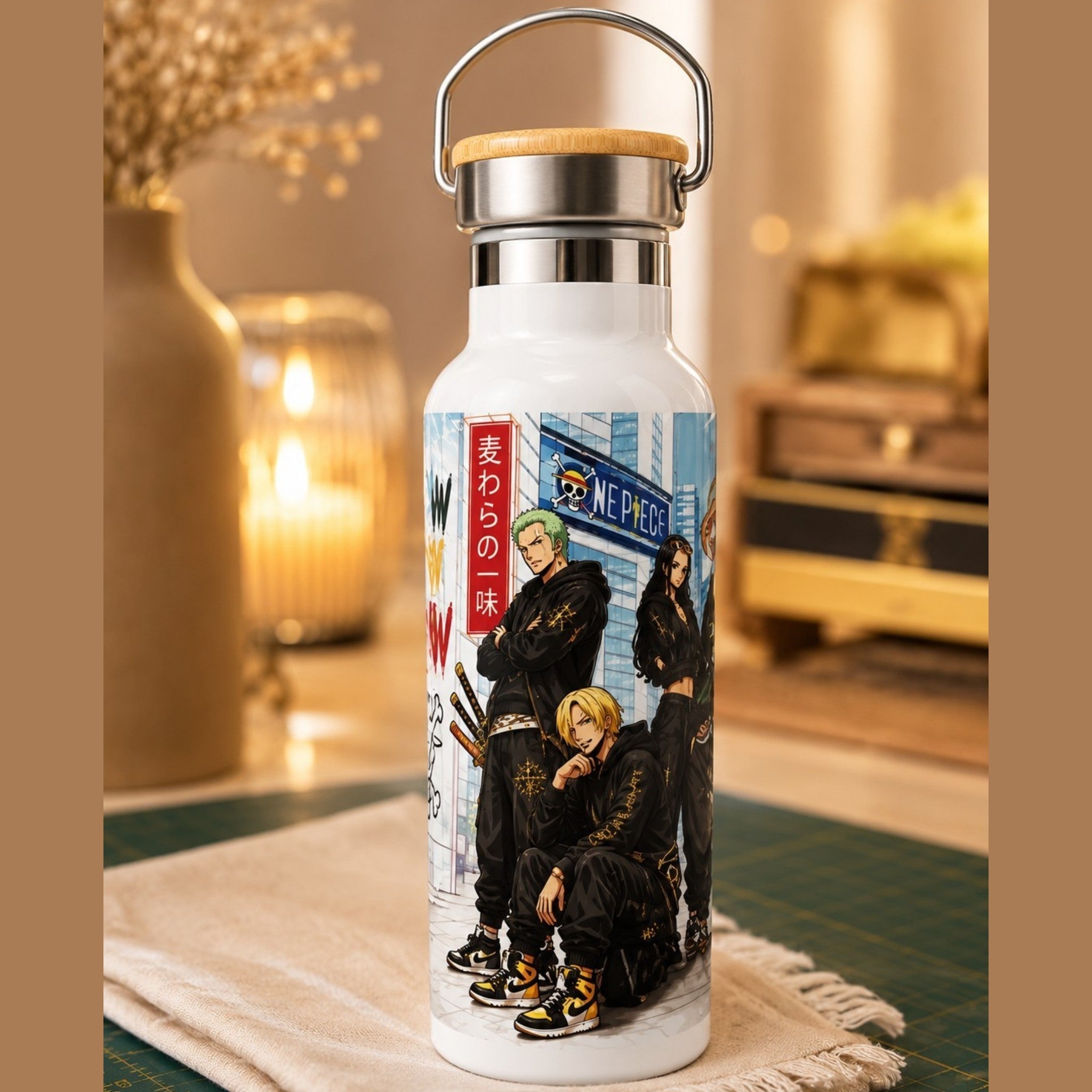 Gourde isotherme 500 ml – Design inspiré de One Piece – Acier inoxydable double paroi