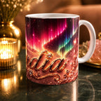 Mug personnalisé avec prénom – Modèle Fée & Aurores Boréales | 300 ml